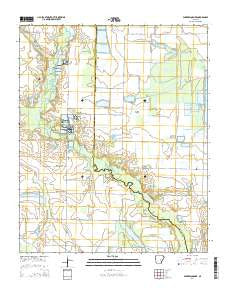 Parkers Corner Arkansas Current topographic map, 1:24000 scale, 7.5 X 7.5 Minute, Year 2014