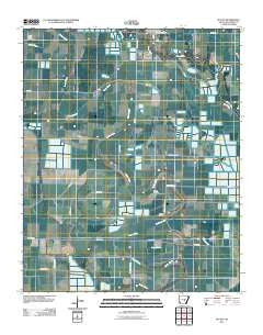 Pettus Arkansas Historical topographic map, 1:24000 scale, 7.5 X 7.5 Minute, Year 2011