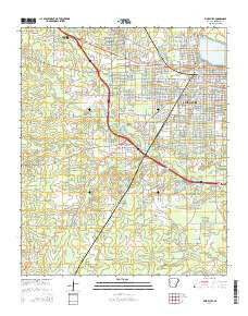 Pine Bluff Arkansas Current topographic map, 1:24000 scale, 7.5 X 7.5 Minute, Year 2014