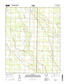 Pine City Arkansas Current topographic map, 1:24000 scale, 7.5 X 7.5 Minute, Year 2014