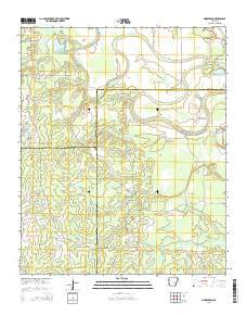 Pinebergen Arkansas Current topographic map, 1:24000 scale, 7.5 X 7.5 Minute, Year 2014