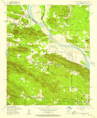 Pinnacle Mountain Arkansas Historical topographic map, 1:24000 scale, 7.5 X 7.5 Minute, Year 1954
