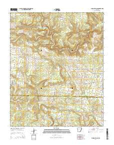 Pleasant Plains Arkansas Current topographic map, 1:24000 scale, 7.5 X 7.5 Minute, Year 2014