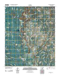 Prattsville Arkansas Historical topographic map, 1:24000 scale, 7.5 X 7.5 Minute, Year 2011