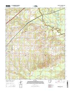 Prescott East Arkansas Current topographic map, 1:24000 scale, 7.5 X 7.5 Minute, Year 2014