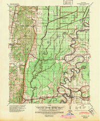 Princedale Arkansas Historical topographic map, 1:62500 scale, 15 X 15 Minute, Year 1940