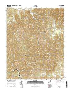 Pyatt Arkansas Current topographic map, 1:24000 scale, 7.5 X 7.5 Minute, Year 2014