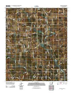 Ravanna Arkansas Historical topographic map, 1:24000 scale, 7.5 X 7.5 Minute, Year 2011