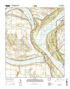 Red Leaf Arkansas Current topographic map, 1:24000 scale, 7.5 X 7.5 Minute, Year 2014
