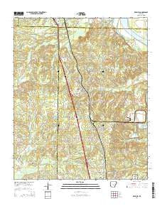 Redfield Arkansas Current topographic map, 1:24000 scale, 7.5 X 7.5 Minute, Year 2014