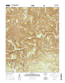 Rex Arkansas Current topographic map, 1:24000 scale, 7.5 X 7.5 Minute, Year 2014