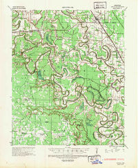 Rotan Arkansas Historical topographic map, 1:62500 scale, 15 X 15 Minute, Year 1935