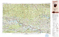 Russellville Arkansas Historical topographic map, 1:250000 scale, 1 X 2 Degree, Year 1992