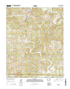 Salem Arkansas Current topographic map, 1:24000 scale, 7.5 X 7.5 Minute, Year 2014