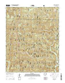 Sand Gap Arkansas Current topographic map, 1:24000 scale, 7.5 X 7.5 Minute, Year 2014