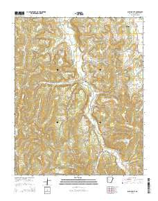 Sulphur City Arkansas Current topographic map, 1:24000 scale, 7.5 X 7.5 Minute, Year 2014