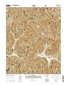 Swain Arkansas Current topographic map, 1:24000 scale, 7.5 X 7.5 Minute, Year 2014