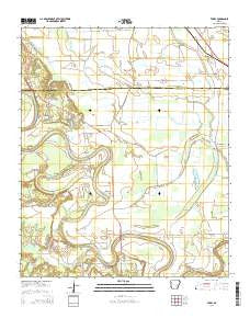 Tarry Arkansas Current topographic map, 1:24000 scale, 7.5 X 7.5 Minute, Year 2014