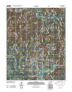 Treat Arkansas Historical topographic map, 1:24000 scale, 7.5 X 7.5 Minute, Year 2011
