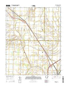 Tyronza Arkansas Current topographic map, 1:24000 scale, 7.5 X 7.5 Minute, Year 2014