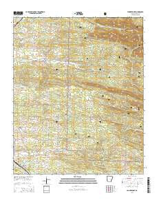 Vandervoort Arkansas Current topographic map, 1:24000 scale, 7.5 X 7.5 Minute, Year 2014