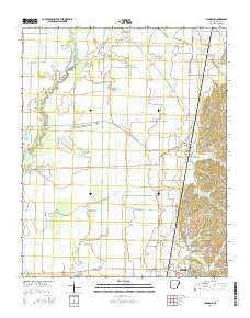 Vanndale Arkansas Current topographic map, 1:24000 scale, 7.5 X 7.5 Minute, Year 2014