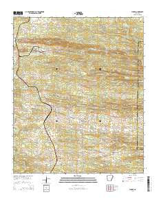 Wickes Arkansas Current topographic map, 1:24000 scale, 7.5 X 7.5 Minute, Year 2014
