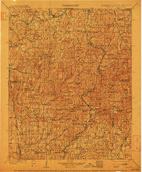 Winslow Arkansas Historical topographic map, 1:125000 scale, 30 X 30 Minute, Year 1901