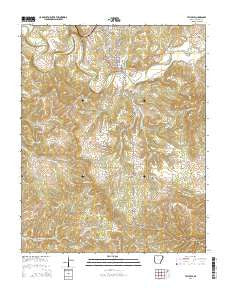 Yellville Arkansas Current topographic map, 1:24000 scale, 7.5 X 7.5 Minute, Year 2014