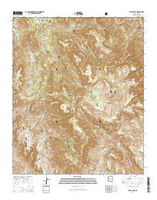 Aztec Peak Arizona Current topographic map, 1:24000 scale, 7.5 X 7.5 Minute, Year 2014