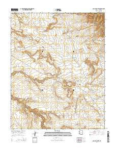 Bad Bug Butte Arizona Current topographic map, 1:24000 scale, 7.5 X 7.5 Minute, Year 2014