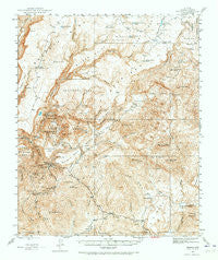 Bagdad Arizona Historical topographic map, 1:62500 scale, 15 X 15 Minute, Year 1945