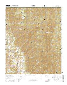 Battleship Butte Arizona Current topographic map, 1:24000 scale, 7.5 X 7.5 Minute, Year 2014