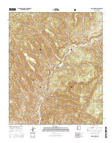 Bear Mountain Arizona Current topographic map, 1:24000 scale, 7.5 X 7.5 Minute, Year 2014