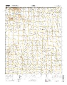 Bobs Well Arizona Current topographic map, 1:24000 scale, 7.5 X 7.5 Minute, Year 2014