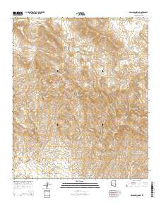Branaman Spring Arizona Current topographic map, 1:24000 scale, 7.5 X 7.5 Minute, Year 2014