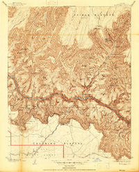 Bright Angel Arizona Historical topographic map, 1:48000 scale, 15 X 15 Minute, Year 1906