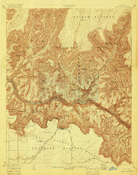 Bright Angel Arizona Historical topographic map, 1:48000 scale, 15 X 15 Minute, Year 1906