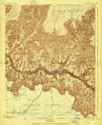 Bright Angel Arizona Historical topographic map, 1:48000 scale, 15 X 15 Minute, Year 1906