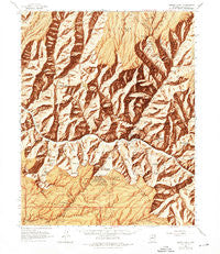 Bright Angel Arizona Historical topographic map, 1:62500 scale, 15 X 15 Minute, Year 1962