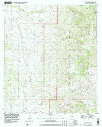Bruno Peak Arizona Historical topographic map, 1:24000 scale, 7.5 X 7.5 Minute, Year 1996