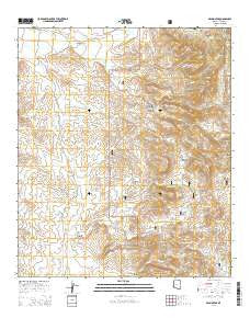 Bruno Peak Arizona Current topographic map, 1:24000 scale, 7.5 X 7.5 Minute, Year 2014