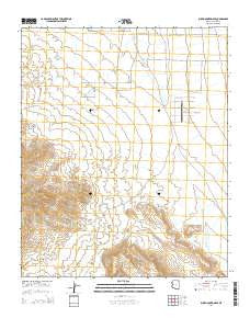 Buck Mountains SE Arizona Current topographic map, 1:24000 scale, 7.5 X 7.5 Minute, Year 2014