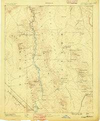 Camp Mohave Arizona Historical topographic map, 1:250000 scale, 1 X 1 Degree, Year 1886