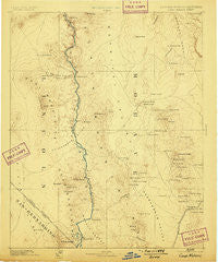Camp Mohave Arizona Historical topographic map, 1:250000 scale, 1 X 1 Degree, Year 1892