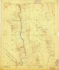 Camp Mohave Arizona Historical topographic map, 1:250000 scale, 1 X 1 Degree, Year 1892
