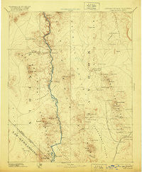 Camp Mohave Arizona Historical topographic map, 1:250000 scale, 1 X 1 Degree, Year 1892