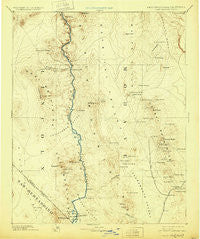 Camp Mohave Arizona Historical topographic map, 1:250000 scale, 1 X 1 Degree, Year 1892