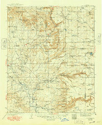 Camp Verde Arizona Historical topographic map, 1:125000 scale, 30 X 30 Minute, Year 1936