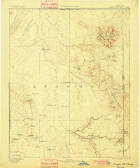 Canyon De Chelly New Mexico Historical topographic map, 1:250000 scale, 1 X 1 Degree, Year 1892